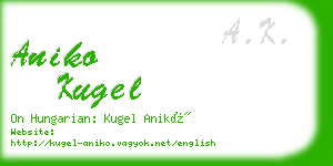 aniko kugel business card